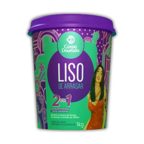 Crema capilar 2 en 1 de Corpo Dourado, liso
