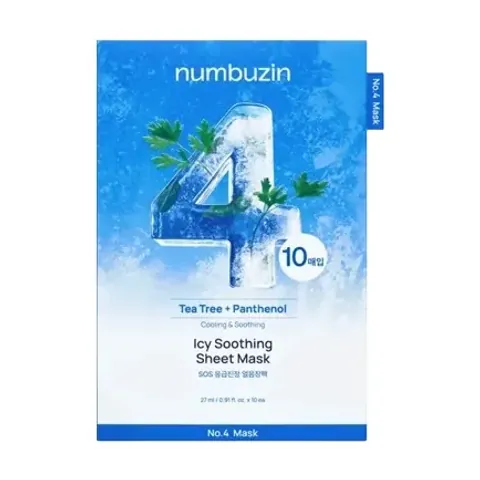 Mascarilla de tela Numbuzin, no. 4 efecto hielo