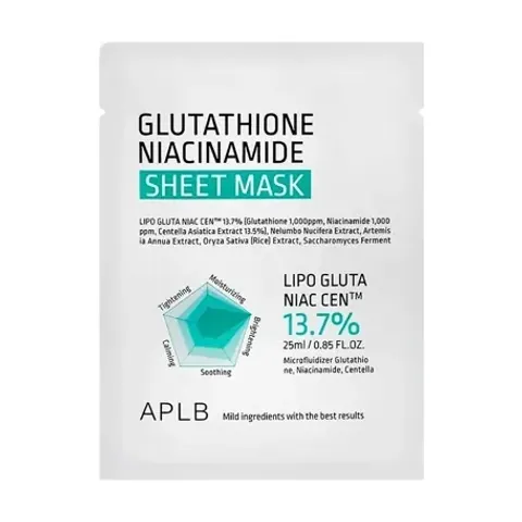Mascarilla de tela APLB, glutatión y niacinamida