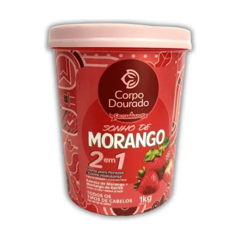 Crema capilar 2 en 1 de Corpo Dourado, frutilla