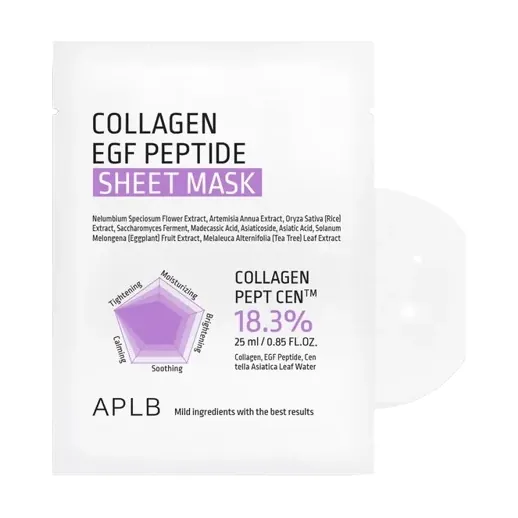 Mascarilla de tela APLB, colágeno y péptidos egf