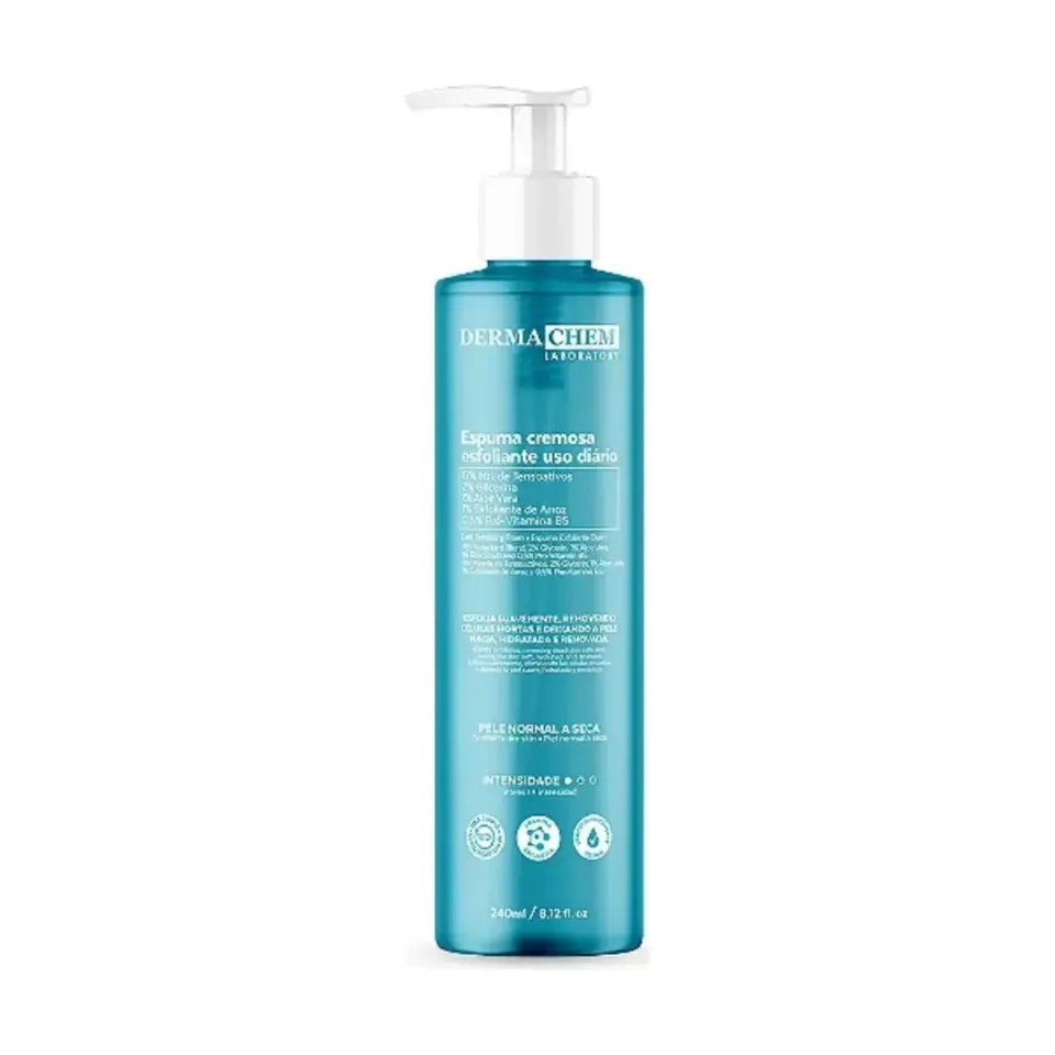 Espuma cremosa de limpieza de uso diario de Dermachem, 240 ml