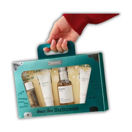 Set Glass Skin Suitcase de Mixsoon con cuatro productos