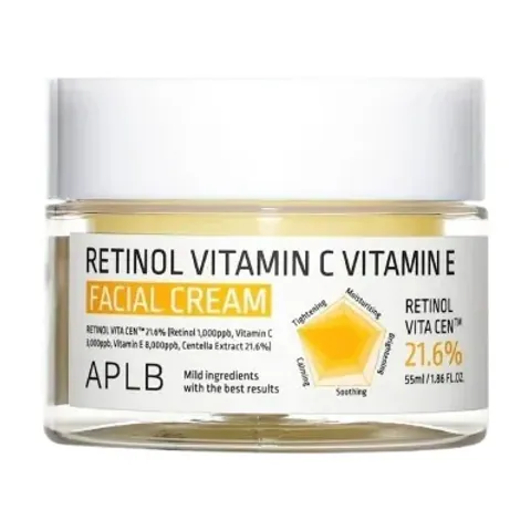 Crema facial APLB, retinol, vitamina c y e