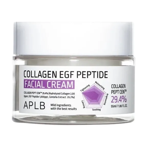 Crema facial APLB, colágeno y péptidos egf